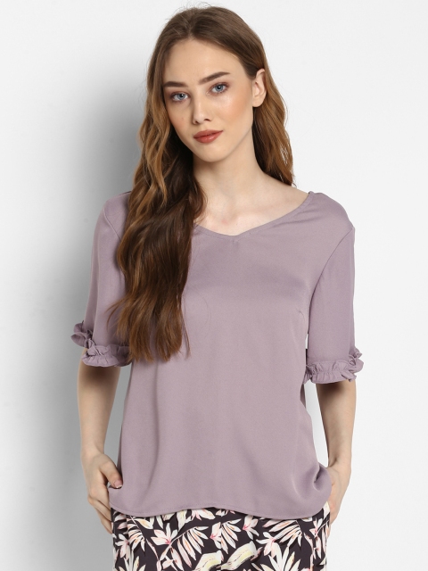 

Kazo Women Lavender Solid Top