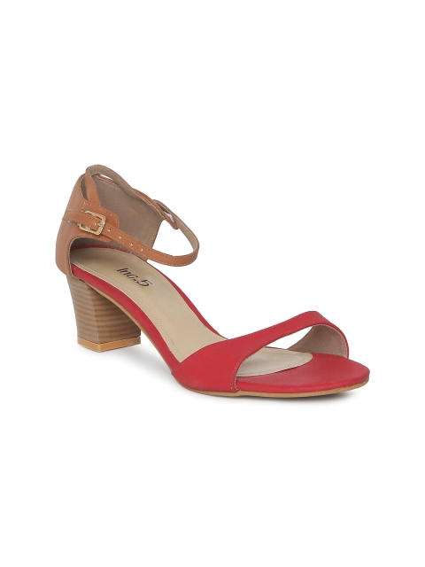 

Inc 5 Women Red & Brown Solid Sandals