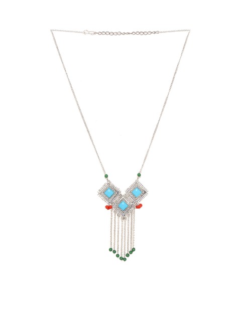 

Voylla Silver-Plated Oxidised Necklace