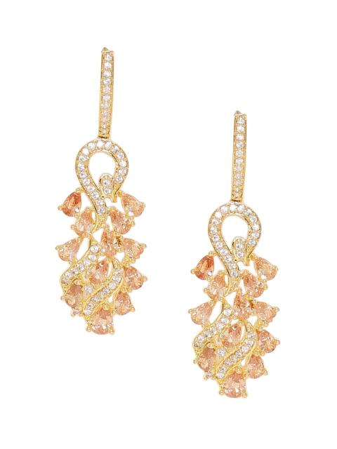 

Voylla Gold-Toned Geometric Drop Earrings