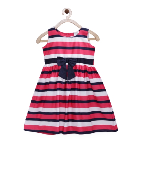 

Doodle Girls Red & White Striped A-Line Dress