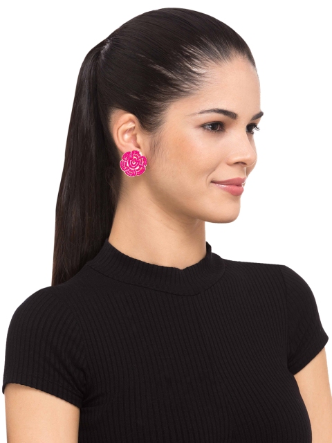 

Pipa Bella Pink & Gold-Toned Floral Studs