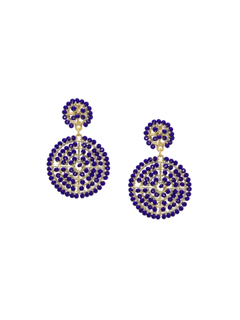 

Pipa Bella Blue & Gold-Toned Circular Indigo Catalina Drop Earrings