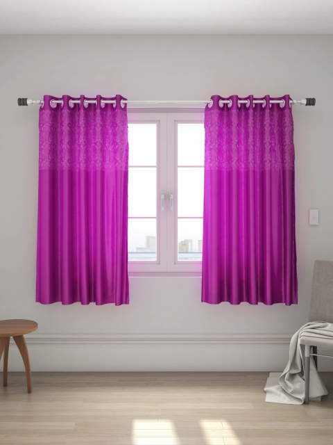 

House This Purple The Regal Flora Polyester 2 Window Curtain