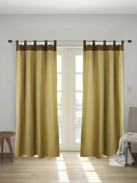 

House This Olive Green Tradition Cotton 2 Door Curtain