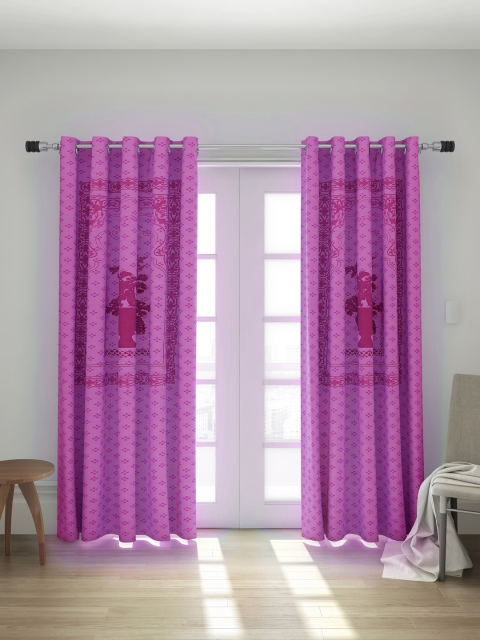 

House This Purple Darbaar Cotton 2 Door Curtain