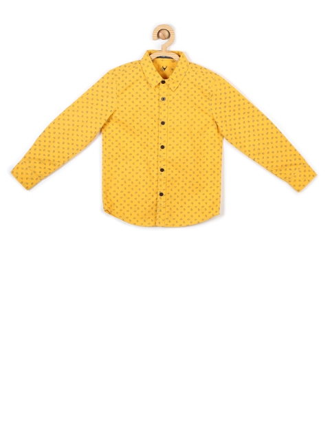 

Allen Solly Junior Boys Yellow Regular Fit Printed Casual Shirt