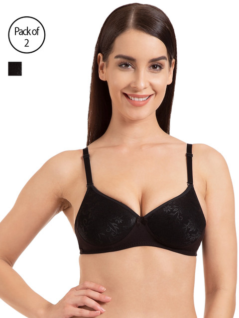 

Tweens Set of 2 Black Lycra Molded Lace Padded Bridal Bra TW1317