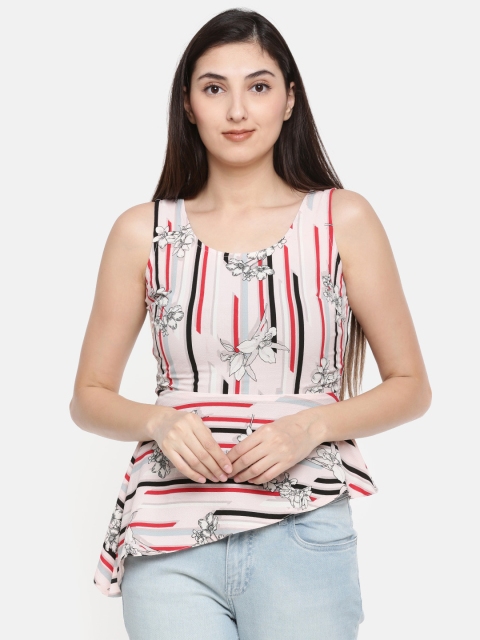 

CODE by Lifestyle Women Pink Striped Top