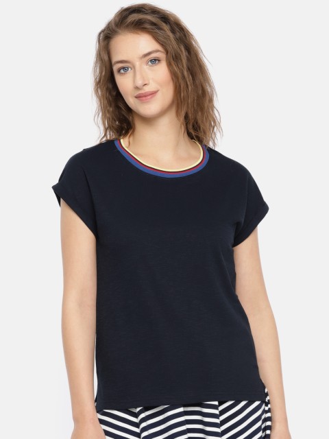 

Fame Forever by Lifestyle Women Navy Blue Solid Top