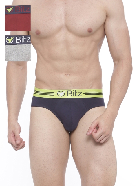

Bitz Men Pack of 3 Briefs EEC003, Navy blue