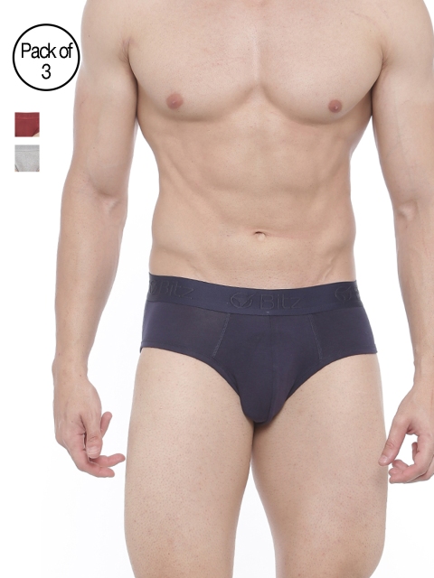 

Bitz Men Pack of 3 Briefs EEC005, Navy blue