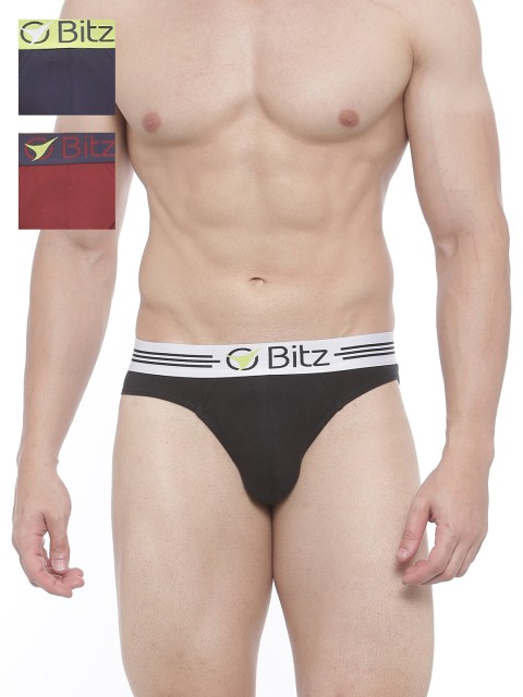 

Bitz Men Pack of 3 Briefs EEC003, Black