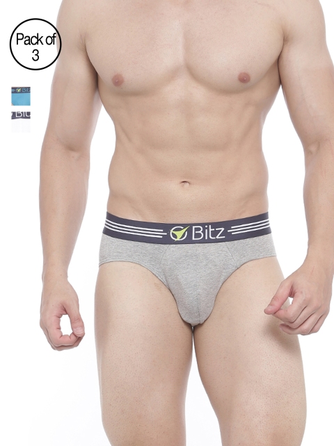 

Bitz Men Pack of 3 Briefs EEC003, Grey
