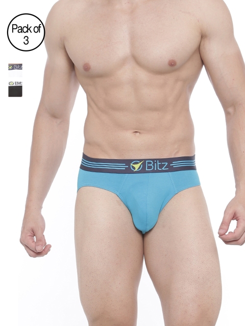

Bitz Men Pack of 3 Briefs EEC003, Blue