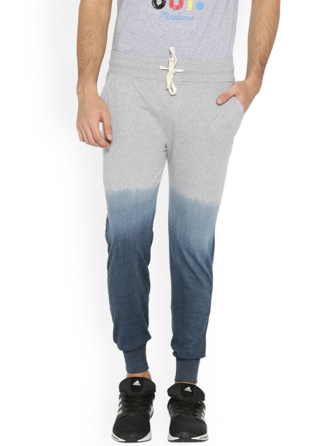 

Campus Sutra Men Grey & Blue Dyed Joggers