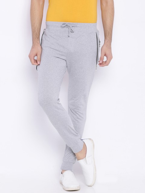 

Campus Sutra Men Grey Solid Joggers