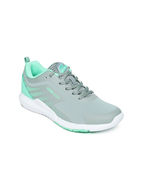 

361 Degree Women Grey & Green Training Shoes