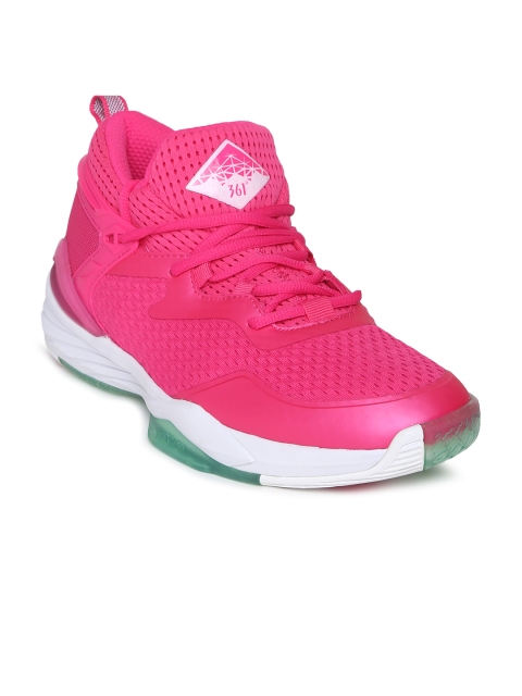 

361 Degree Men Pink Professional Basketball Shoes