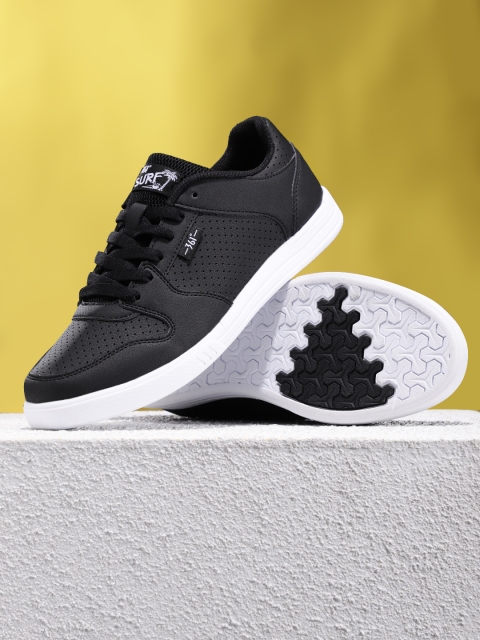 

361 Degree Men Black Skateboarding Shoes