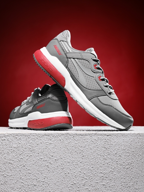 

361 Degree Men Grey Active Running Shoes