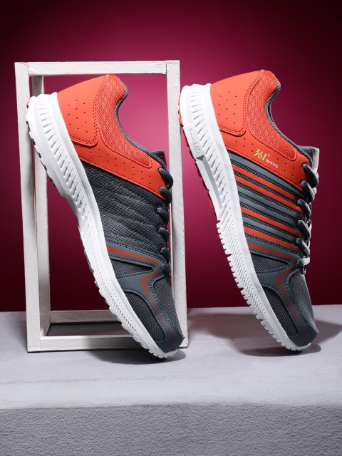 

361 Degree Men Grey Running Shoes