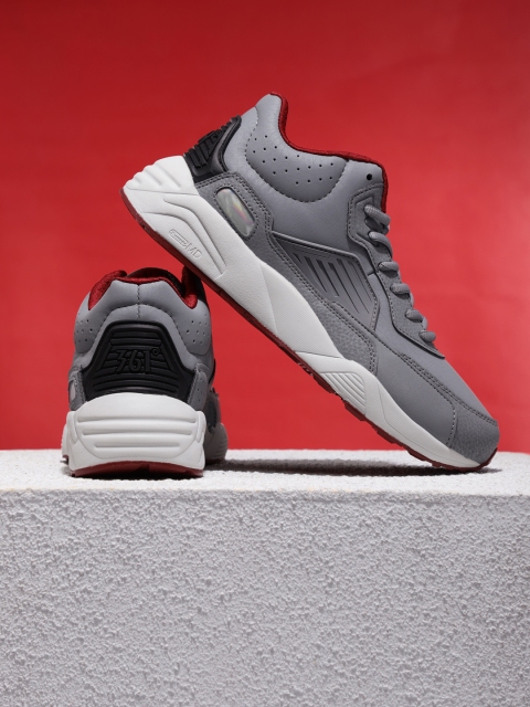 

361 Degree Men Grey Active Running Shoes