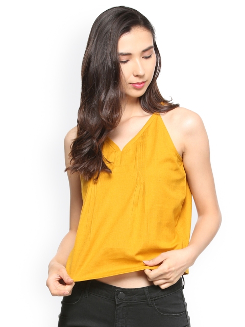 

People Women Yellow Solid Top