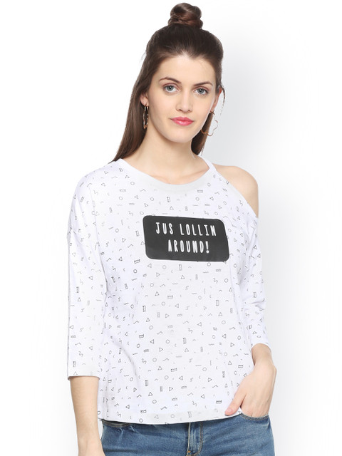 

People Women Off-White Printed Top