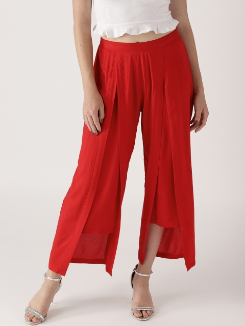 

Libas Women Red Straight Solid Palazzos