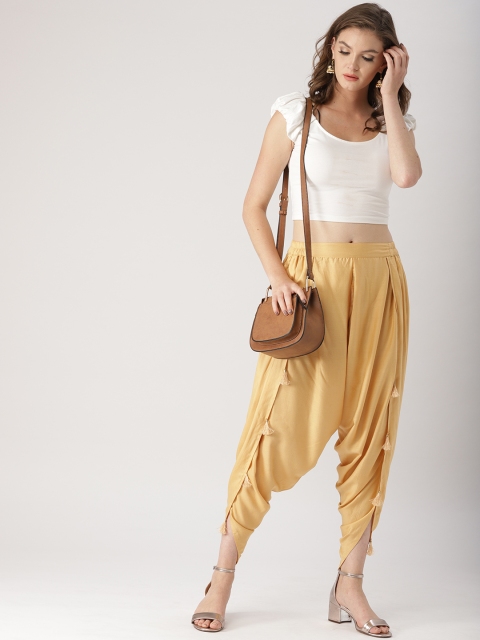 

Libas Women Beige Solid Dhoti Pants