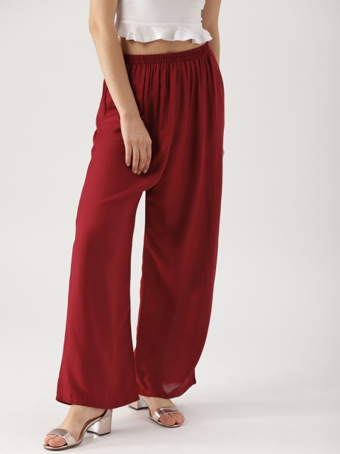 

Libas Women Maroon Wide Leg Palazzos