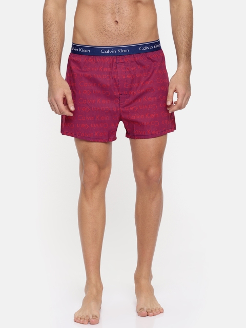 

Calvin Klein Innerwear Red & Blue Printed Slim Fit Boxers NU17184OG