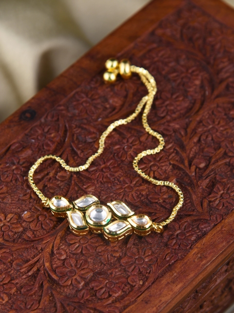 

FIROZA Gold-Plated Kundan Studded Handcrafted Classic Bracelet