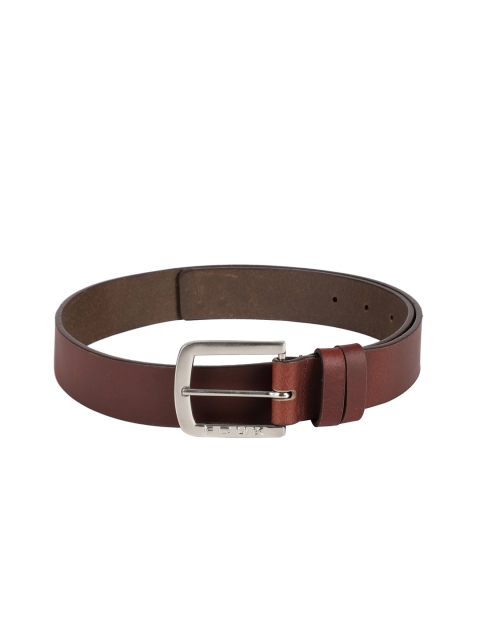 

French Connection Men Tan Brown Leather Solid Belt