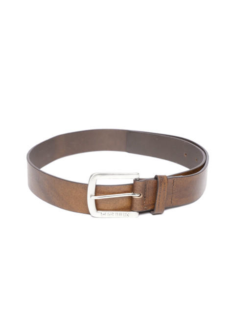 

French Connection Men Brown Solid Leather Belt
