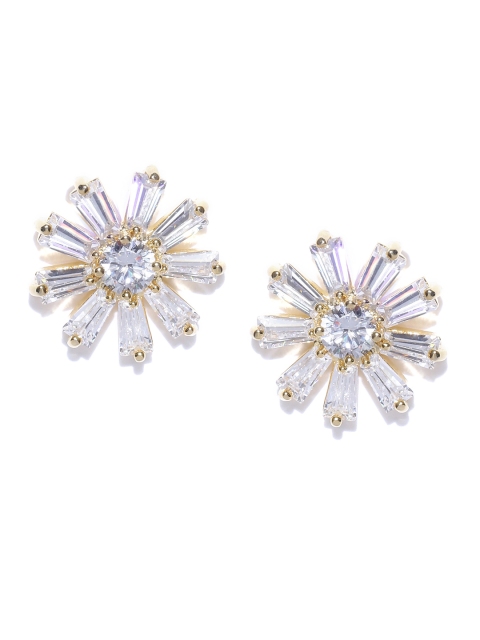 

Priyaasi Gold-Plated Stone-Studded Floral Studs