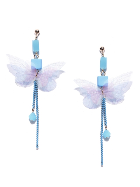 

Jewels Galaxy Blue Gold-Plated Contemporary Drop Earrings