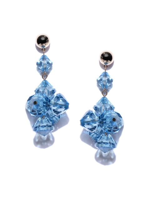 

Jewels Galaxy Blue Gold-Plated Contemporary Drop Earrings