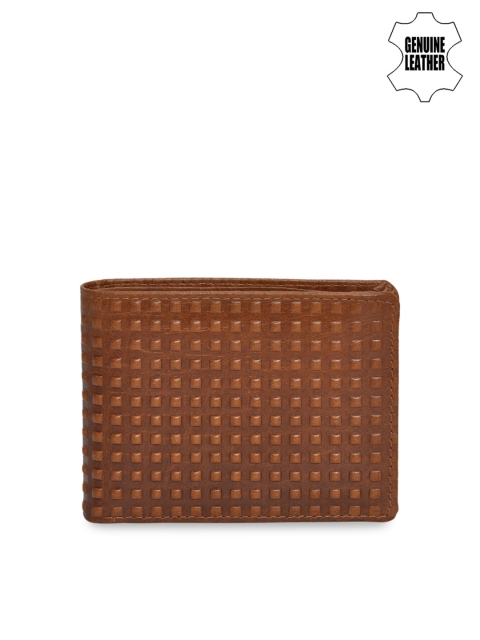 

Peseta Men Tan Textured Two Fold Wallet