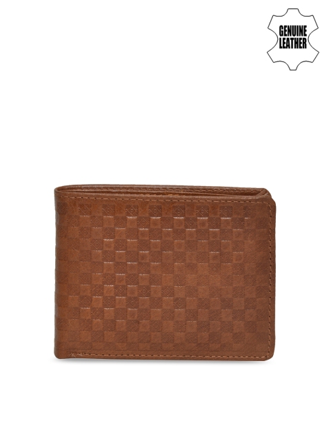 

Peseta Men Tan Textured Two Fold Wallet