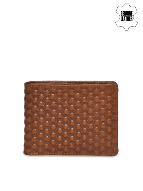 

Peseta Men Tan Textured Two Fold Wallet