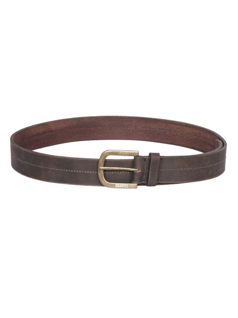 

Justanned Men Olive Green Solid Belt