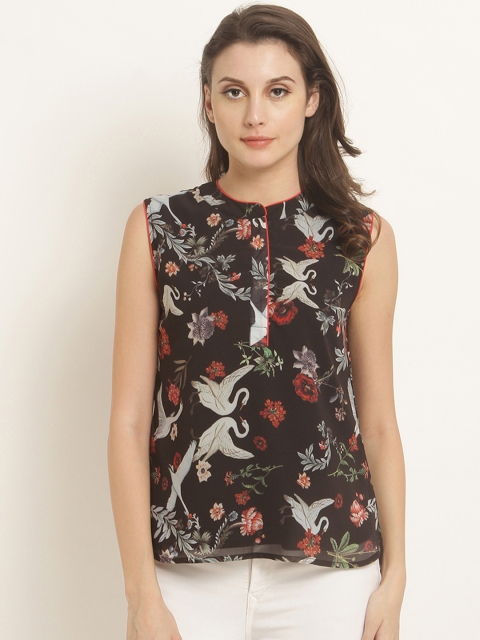 

RARE Women Black Printed Top