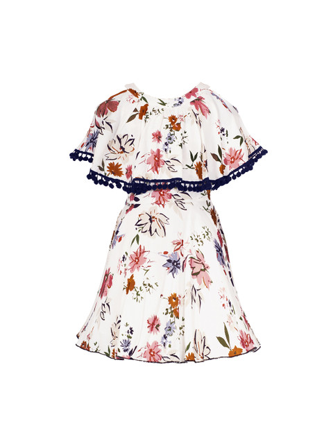 

naughty ninos Girls Off-White Printed Fit and Flare Dress