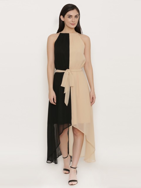 

MABISH by Sonal Jain Women Black Colourblocked Maxi Dress