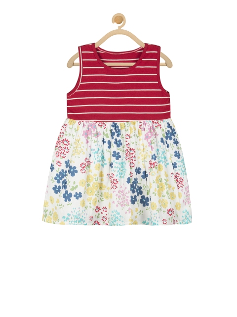 

Budding Bees Girls Red Printed Fit and Flare Dress
