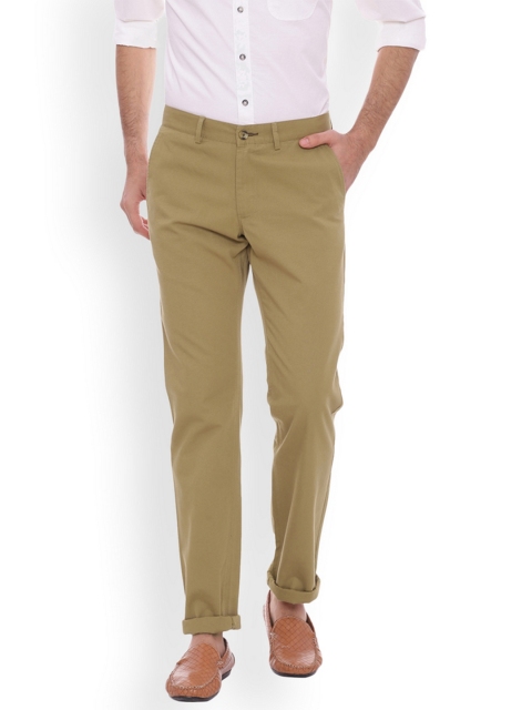 

Basics Men Khaki Slim Fit Solid Chinos
