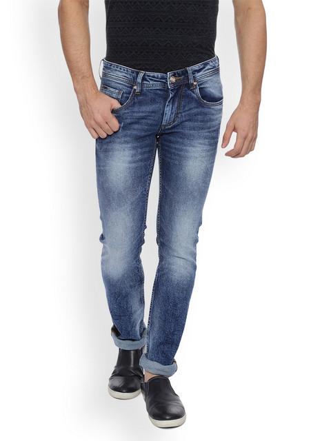 

Basics Men Blue Skinny Fit Low-Rise Clean Look Stretchable Jeans