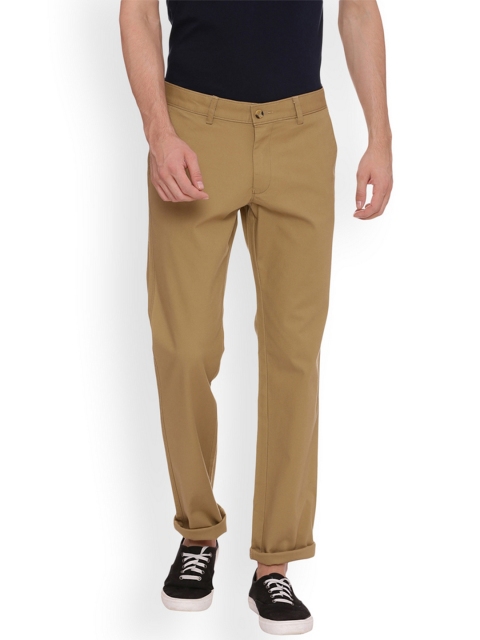 

Basics Men Khaki Regular Fit Solid Chinos